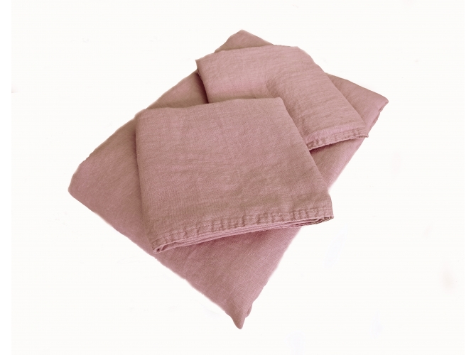 Lina gultas veļa Lilac ar burzījuma efektu (Stone Wash)
